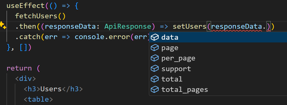 Autocompletion example